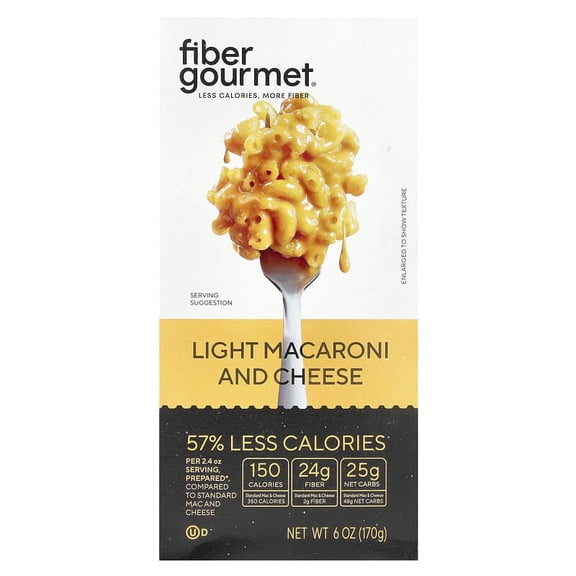 Fiber Gourmet, Light Macaroni and Cheese, 6 oz