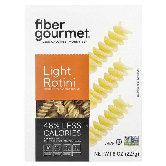 Fiber Gourmet, Light Rotini , 8 oz Pack of 3
