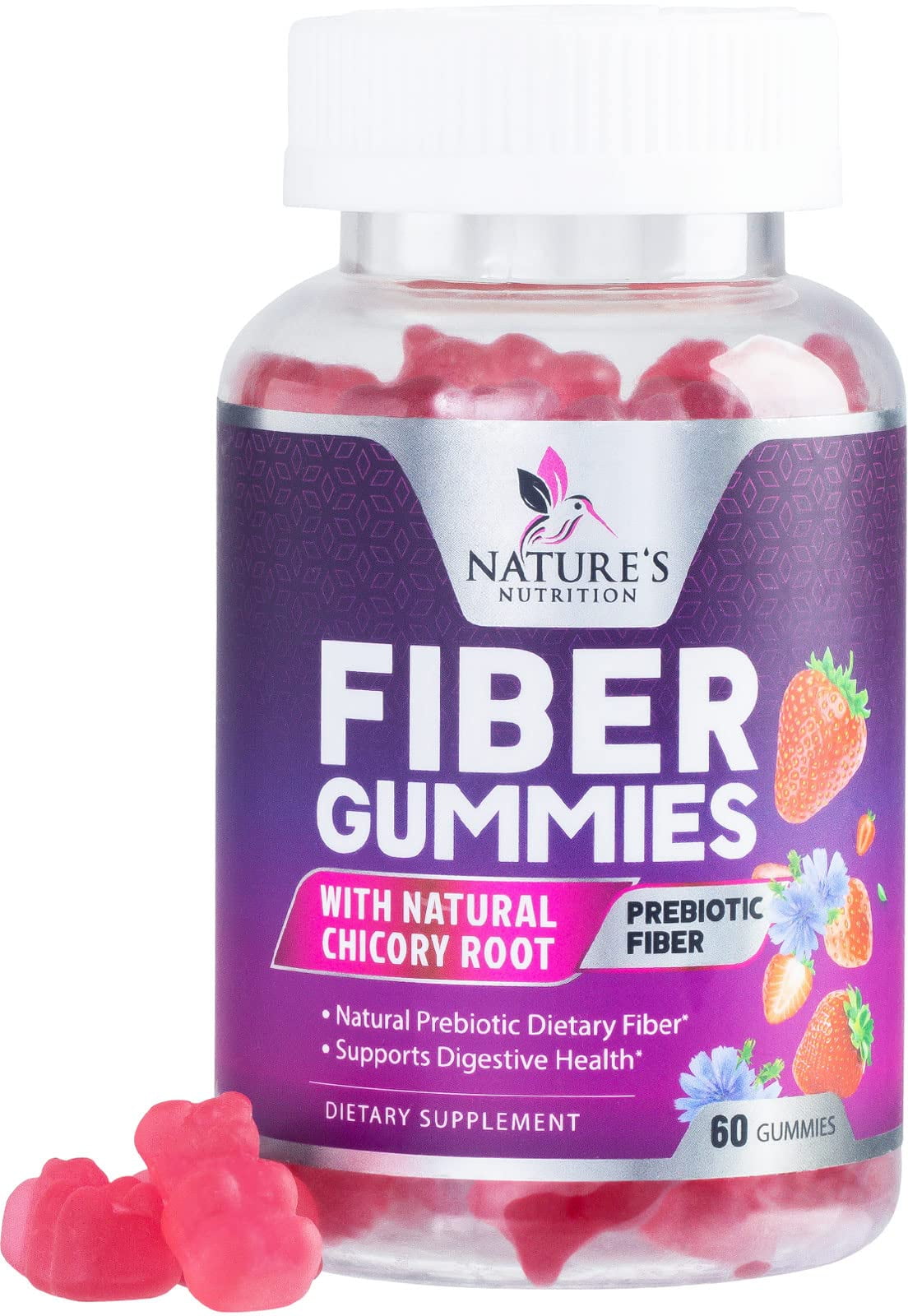 Fiber Gummies for Adults, Fiber 4g Gummy Daily Prebiotic Supplement