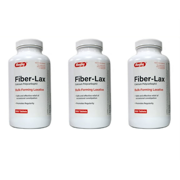 Fiber-Lax 500 Mg Tablets, To Maintain Regularity - 500 Ea, 3 Pack