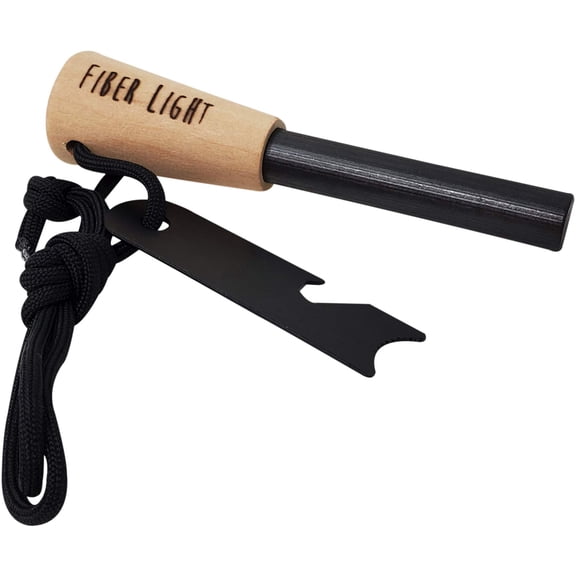 Fiber Light Ferro Rods - Flint and Steel Fire Starter, Ferro Rod Fire Starter Survival Tool, Emergency Preparedness Items - Fire Striker, Survival Fire Starter, Camp Fire Starter