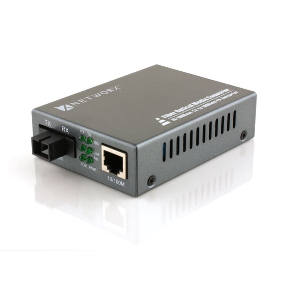 Fiber Media Converter - 100Base-BX, WDM SC, 30km, 1550T / 1310R
