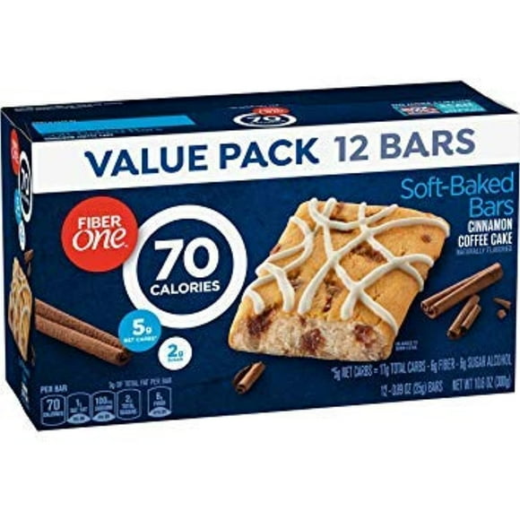 Fiber One 70 Calorie Bar, Cinnamon Coffee Cake - 2 Boxes Of 12 (24 Total)