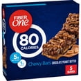 thumbnail image 1 of Fiber One 80 Calorie Chewy Bars, Chocolate Peanut Butter, Snack Bars, 5 Ct, 4.1 oz, 1 of 12