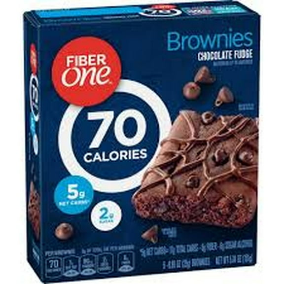 Fiber One Brownies 70 Calories - Chocolate Fudge - 5.34 oz Box (Pack of 10)