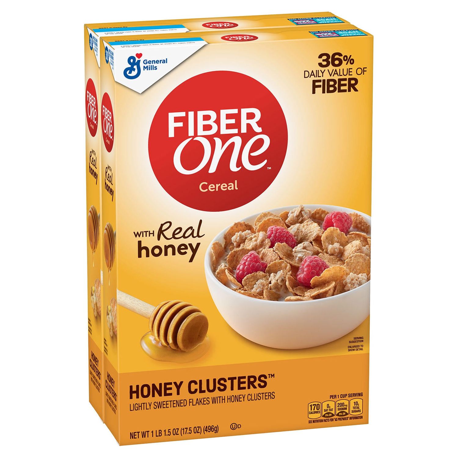 Fiber One Cereal, Honey Clusters (2 pk.) - image 1 of 2