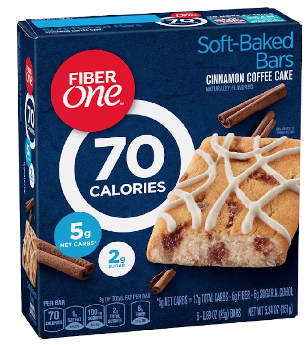 Fiber One Cinnamon Coffee Cake Bars 5.34 oz (Pack of 14)