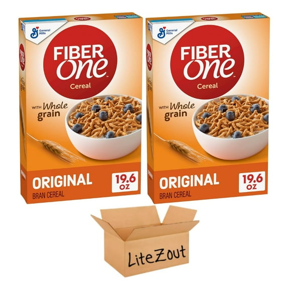 Fiber One High Fiber Bran Sticks Cereal Value Bundle 19.6oz, (2 pack), by