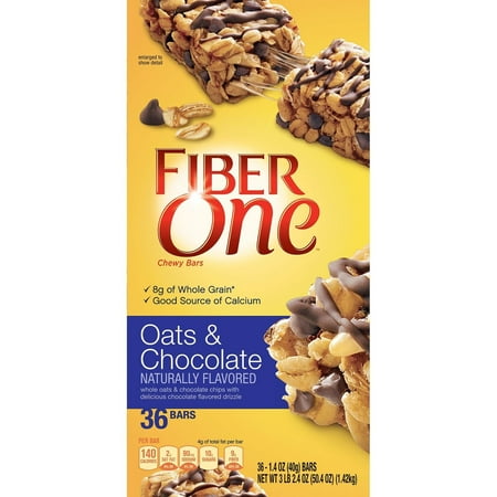 Fiber One Oats & Chocolate Chewy Bars (36 ct.) by Fiber One