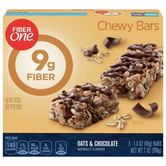 Fiber One Oats & Chocolate Chewy Bars - 5 ct (Packaging Varies)