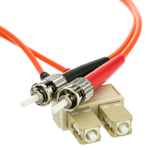 Fiber Optic Cable, Sc - St, Multimode, Duplex, 62.5 By 125, 2 Meter (6.6 Foot)
