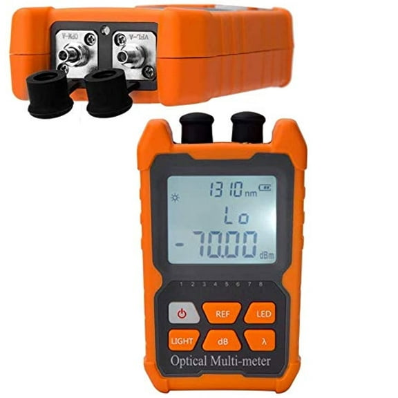 Fiber Optic Cable Tester - Portable Optical Fiber Power Meter with Universal FC/SC/ST Interface and Built-in 2Mw Visual Fault Locator (OPM-VFL-1)