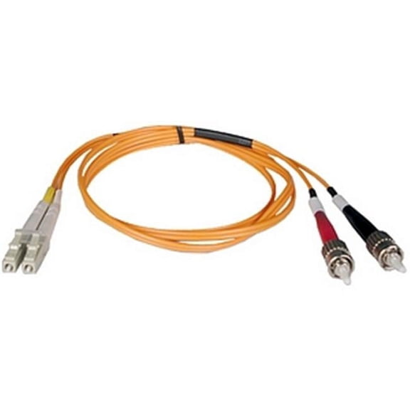 Fiber Optic Duplex Patch Cable 32.81ft 2 x SC 2 x LC Fiber Optic Patch Cable Multimode Orange
