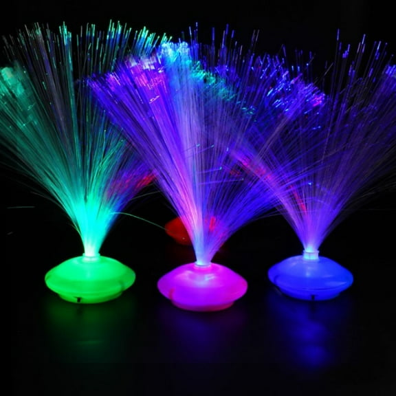 Fiber Optic Flower Lamp with LED Lights | Color Changing Decorative Light for Home Decor | Automatic Flashing Mode for Bedroom, Party, or Bar Ambiance | Battery Powered Tabletop Decoration