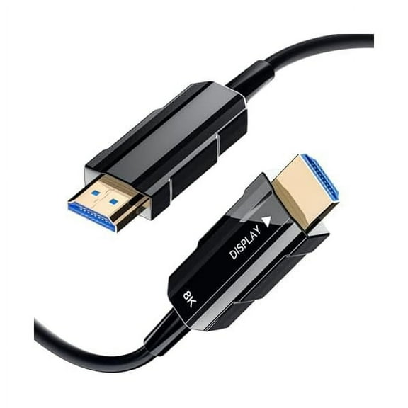 Fiber Optic HDMI Cable 50ft, 8K Long HDMI 2.1 Cable, Ultra High Speed Fiber HDMI Cord, 48Gbps, 8K@60Hz 4K@120Hz, Dynamic HDR, eARC, HDCP 2.2&2.3, 3D, for HDTV Monitor Game Laptop Xbox PS4/PS5