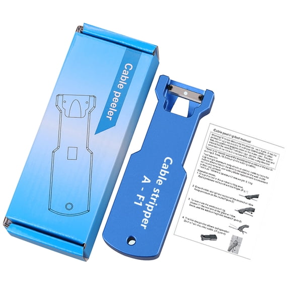 Fiber Optic Jacket Slitter Longitudinal Stripper with Spare Blade, Compact Design for Riser Cable Applications