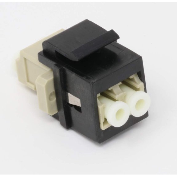 Fiber Optic Keystone Coupler Jack LC Duplex Multimode - Brown