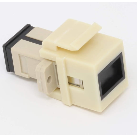 Fiber Optic Keystone Coupler Jack SC Simplex Multimode - Ivory