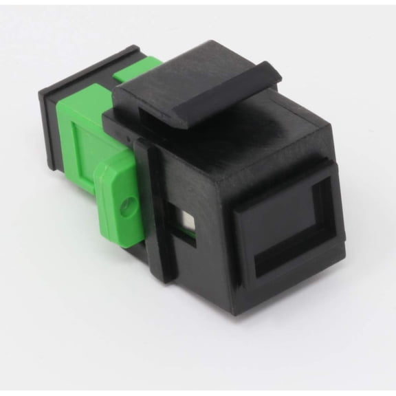 Fiber Optic Keystone Coupler Jack SC Simplex Singlemode APC - Black