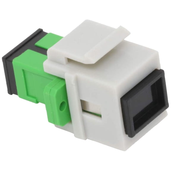 Fiber Optic Keystone Coupler Jack SC Simplex Singlemode APC - Gray