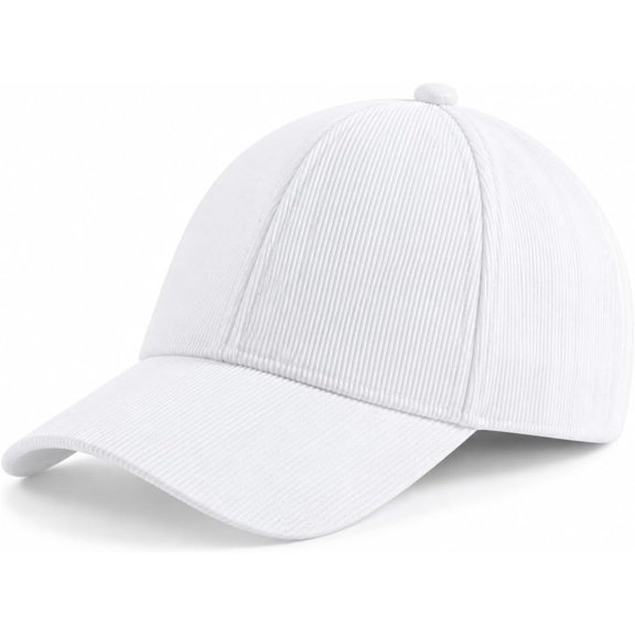 Fiber Optic LED Baseball Cap, USB Rechargeable RGB Light Up Hat with Removable Controller and Adjustable Fit,White