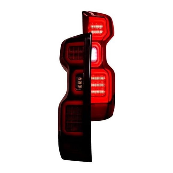 Fiber Optic LED Tail Lights, Black Red & Smoke
