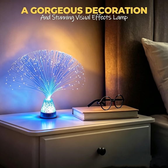 Fiber Optic Lamp LED Color Changing Starry Mood Light for Room Decor