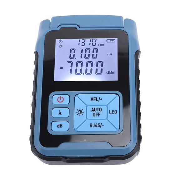 Fiber Optic Power Meter and Cable Tester - High Accuracy Multi-Functional Optical Power Attenuation Tester, Rechargeable (850-1650nm)