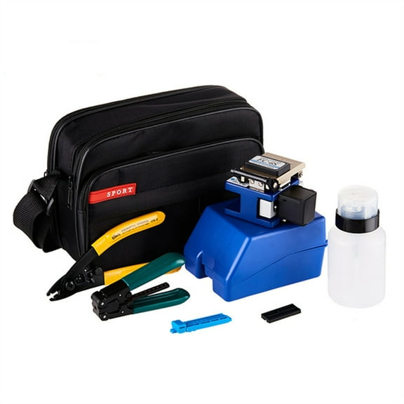 Fiber Optic Tool 7 In 1 FTTH Splice Fiber Optic Tool Kits Fibre Stripper Fiber Cleaver And Tools Bag Kit ,Easy to Operate
