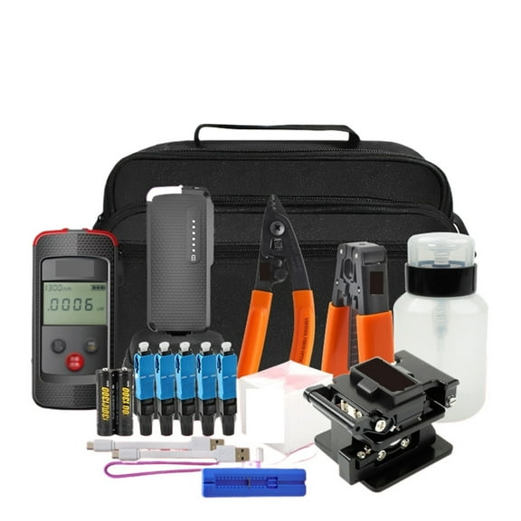Fiber Optic Tool Kit 10mW VFL Pen FTTH Tools Optic Power Meter OPM Optical Bag Fiber ,Accurate