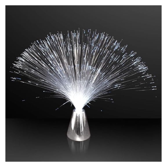 Fiber Optic White LED Centerpieces (Set of 12) Light up Tables for Parties
