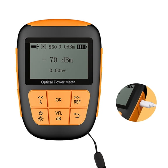 2 In 1 Optical Power Meter With Red Light LCD Display Mini Rechargeable Fiber Optical Cable Tester