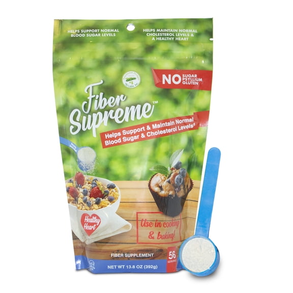 Fiber Supreme Fiber Supplement by Nutritional Designs, Resealable Bag, Scoop included, 13.8oz