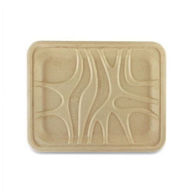 Fiber Trays, 1-Compartment, 9.1 x 7.1 x 0.7, Natural, Paper, 500/Carton Fiber Trays, 1-Compartment, 9.1 x 7.1 x 0.7, Natural, Paper, 500/Carton