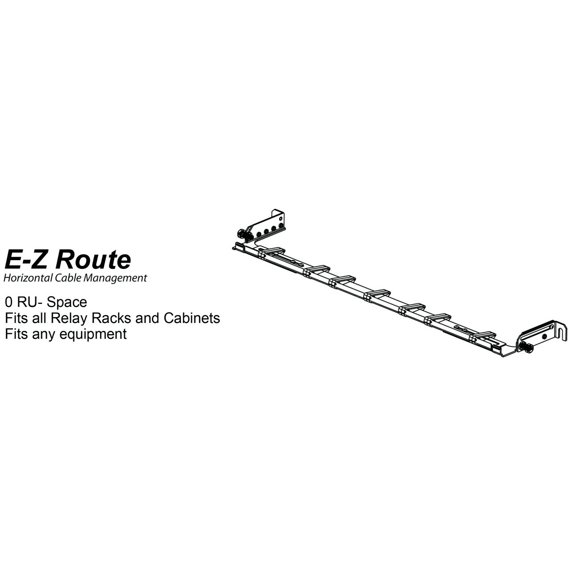 Fiber optic Cable Management horizontal 19 23 Inch Rack Mount 0-RU 1-RU EZ route