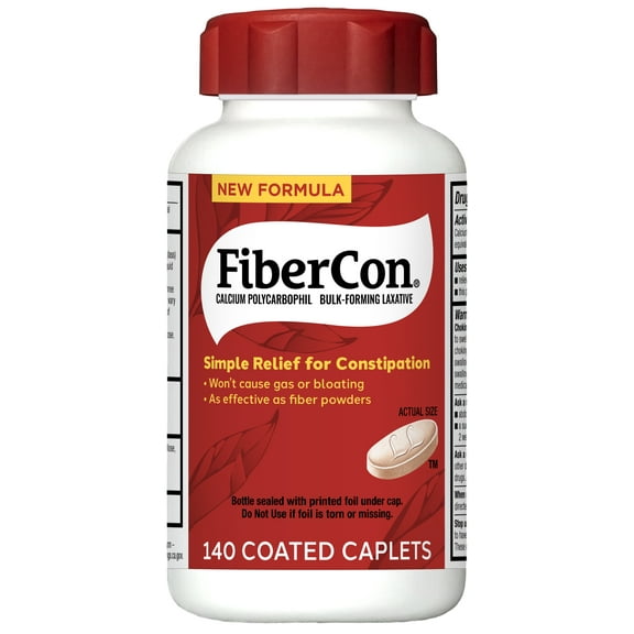 FiberCon Constipation Relief, 140 Caplets