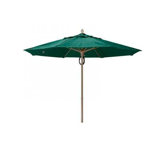 FiberBuilt Umbrellas 7.5' Oct Market 8 Rib with Forest Green Marine Grade Solution Canopy