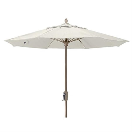 Fiberbuilt 7.5' Oct Market 8 Rib Push up Champagne Bronze with Natural White Marine Grade Canopy, 9MCRCB-8605