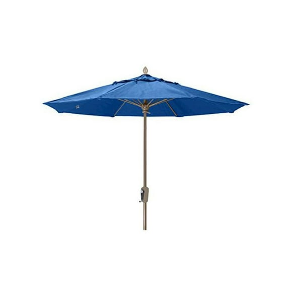 FiberBuilt Umbrellas 9' Oct Market 8 Rib Crank Lift with Pacific Blue Marine Grade Solution Canopy