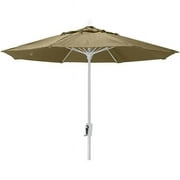 Fiberbuilt Home 9MCRW-8600 7.5 ft. Oct Market 8 Rib Push Up White with Antique Beige Marine Grade Canopy
