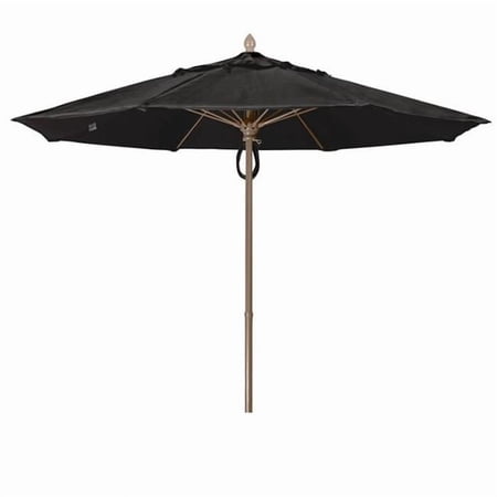 Fiberbuilt Home 9MPPW-8601 7.5 ft. Oct Market 8 Rib Push Up White with Black Marine Grade Canopy