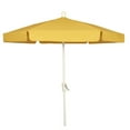 thumbnail image 1 of 7.5 Hex Home Garden Umbrella 6 Rib Crank White with Teal Vinyl Coated Weave Canopy, 1 of 4