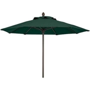 Fiberbuilt Home 7.5 ft. Oct Market 8 Rib Push Up Champagne Bronze with Forest Green Marine Grade Canopy