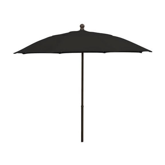 Fiberbuilt Home 9 ft. Oct Patio Umbrella 6 Rib Push Up Champagne Bronze with Black Spun Poly Canopy