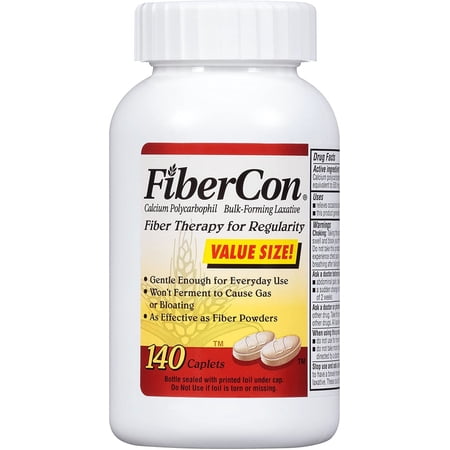 Fibercon Fiber Therapy Caplets For Regularity - 140 Ea