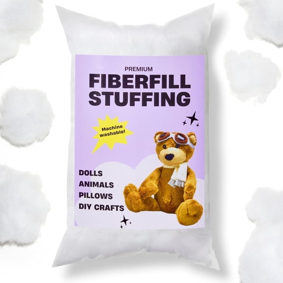 Fiberfill Stuffing, Polyester Stuffing for Stuffed Animals, Pillow Stuffing, Fiber Fill Stuffing for Crochet, High Resilience Fill - 31.5 Oz 900 Grams