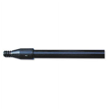 Fiberglass Broom Handle, Nylon Plastic Threaded End, 1" dia x 60", Black | Bundle of 2 Each