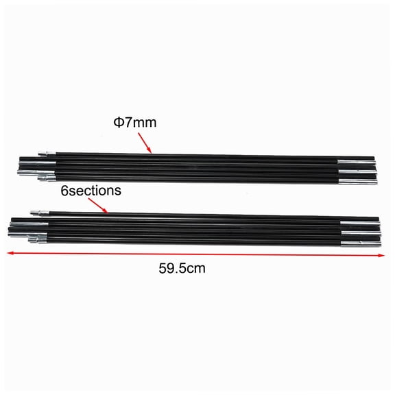 Fiberglass Camping Tent Pole Bars Outdoor Support Rods Awning Frames Kit 3.3M
