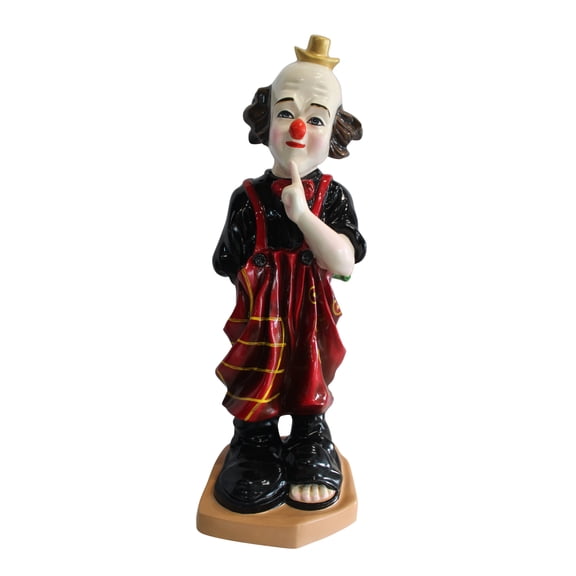 Nifao Fiberglass Clown Statue, Big Top Charm for Your Space Home Office Decor Sculpture, 14"L x 16"W x 40"H
