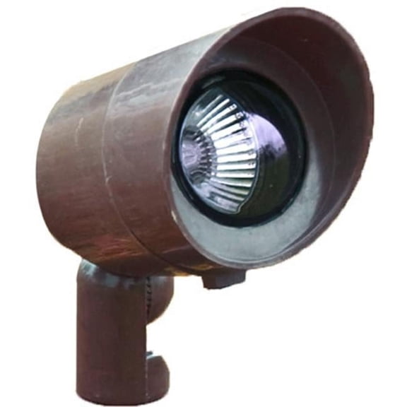 Fiberglass Directional Spot Light with Hood - Bronze
